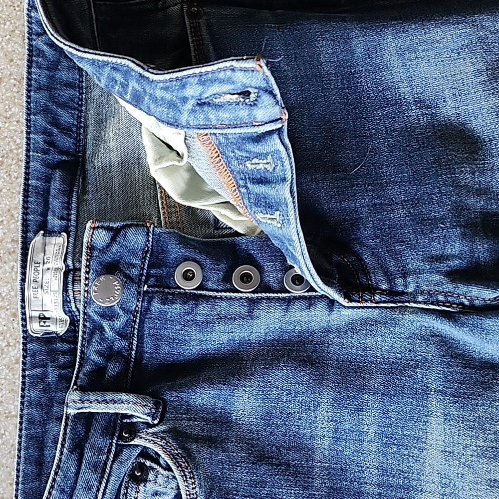 Free People Payton Hi Rise Skinny Light Denim Jeans Size 26 - Picture 7 of 13